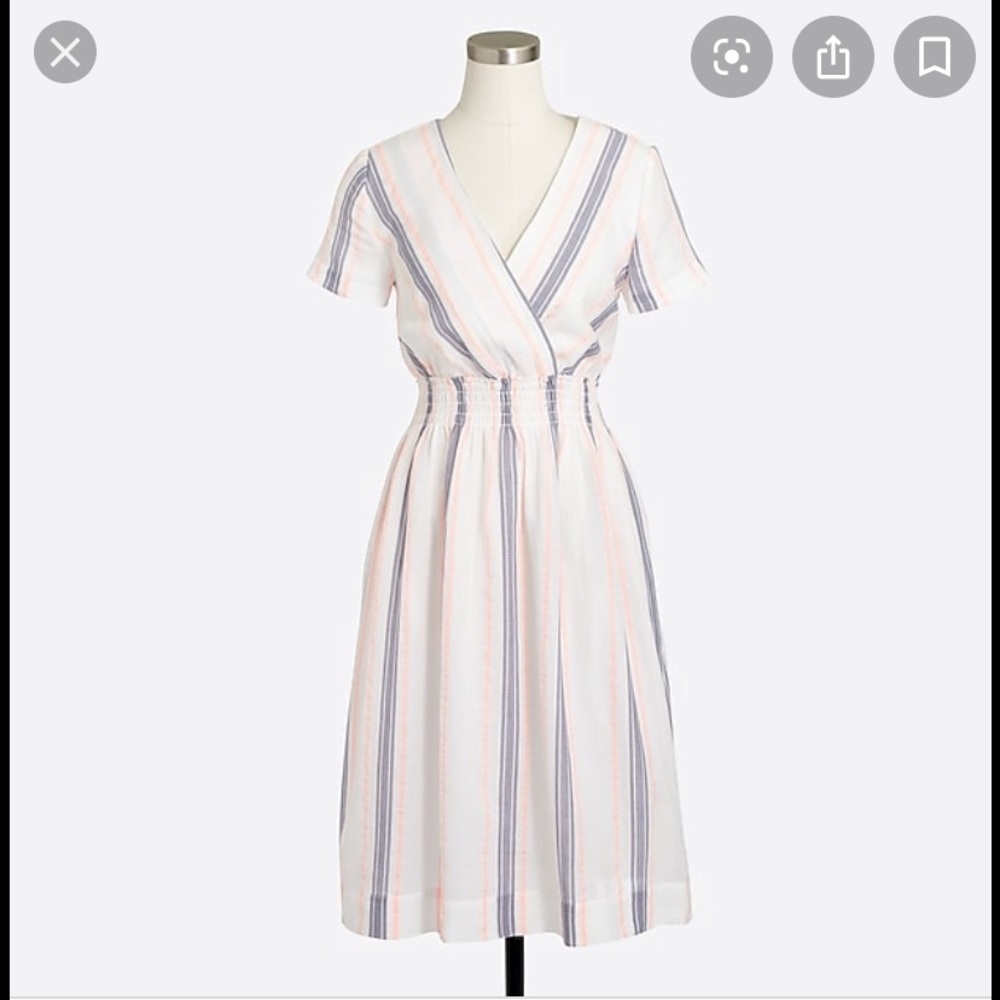 NWT J.Crew striped cotton dress